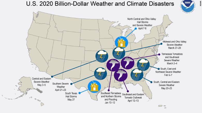 CNN – US hits 10th billion-dollar weather disaster of the year — at a record pace