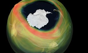Daily Mail – Ozone hole over the Antarctic is one of the largest and deepest in recent years, satellite images reveal